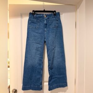 Anthropologie Maeve Colette Wide Leg Crop Jeans